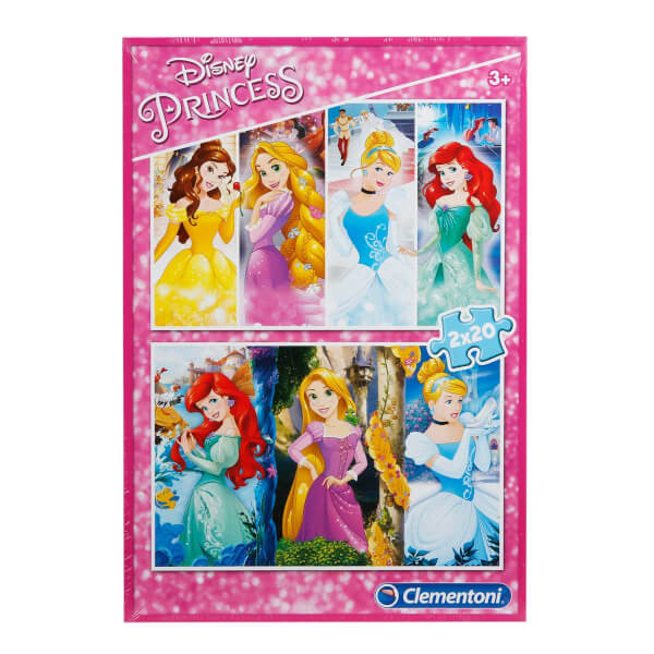 2x20 Parça Puzzle : Disney Prensesler