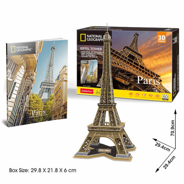 80 Parça 3D Puzzle: Eyfel Kulesi