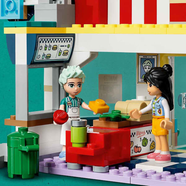 LEGO Friends Heartlake Şehir Merkezi Restoranı 41728 6 Yaş ve Üzeri için Liann, Aliya ve Charli Mini Bebeklerini İçeren Oyuncak Yapım Seti (346 Parça)