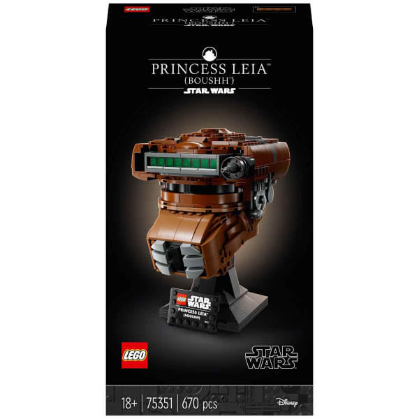 LEGO Star Wars Prenses Leia (Boushh) Kaskı 75351 - Yetişkinler için Koleksiyonluk Sergileme Modeli Yapım Seti (670 Parça)