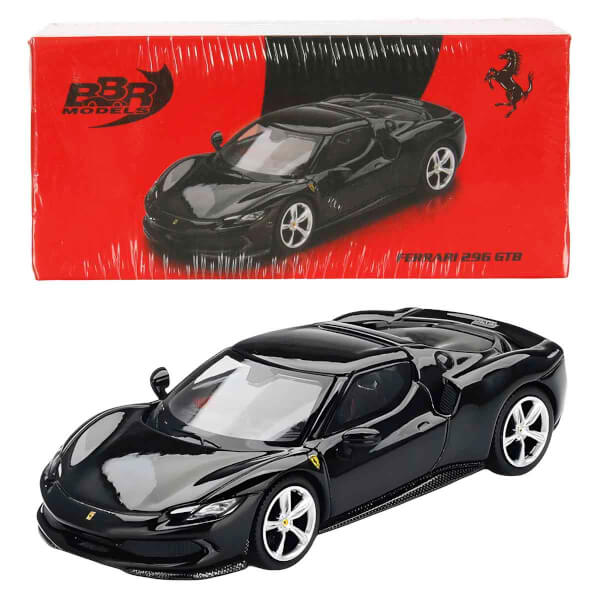 1:64 Mini Gt Ferrari 296 GTB Nero Daytona Diecast Model Araba