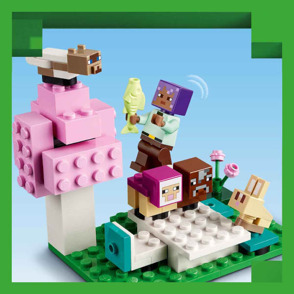 LEGO® Minecraft® Hayvan Barınağı 21253 - 7 Yaş ve Üzeri Macera Oyunları Yedi Çocuk İçin 6 Adet Minecraft Hayvan Figürü İçeren Yaratıcı Oyuncak Yapım Seti (206 Parça)