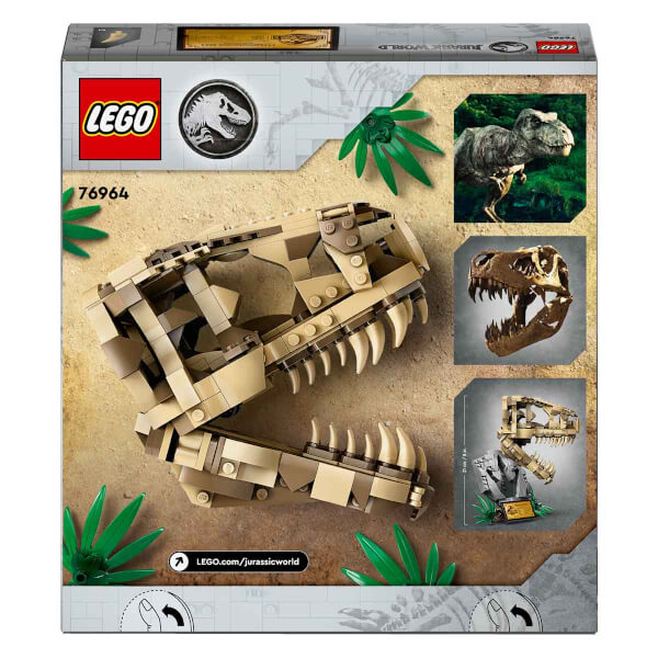 LEGO® Jurassic World Dinozor Fosilleri: T. rex Kafatası 76964- 9 Yaş ve Üzeri Çocuklar için Yaratıcı Oyuncak Dinozor Yapım Seti (577 Parça)