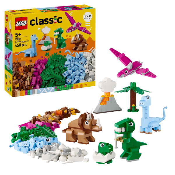 LEGO Classic Yaratıcı Dinozorlar 11041 - 5 Yaş ve Üzeri Çocuklar için Hayal Gücünü Geliştiren Yaratıcı Oyuncak Yapım Seti (450 Parça)