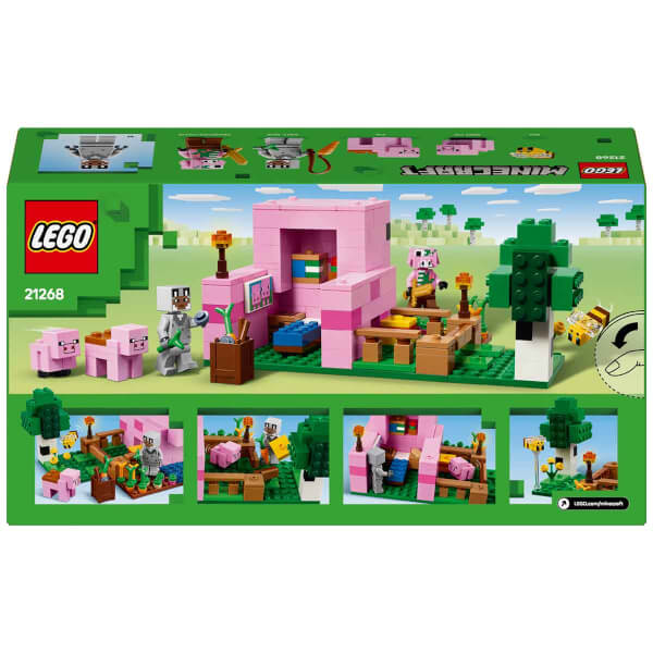 LEGO Minecraft Yavru Domuz Evi 21268 - 7 Yaş ve Üzeri Macera Oyunları Seven Çocuklar için Yaratıcı Oyuncak Yapım Seti (238 Parça)