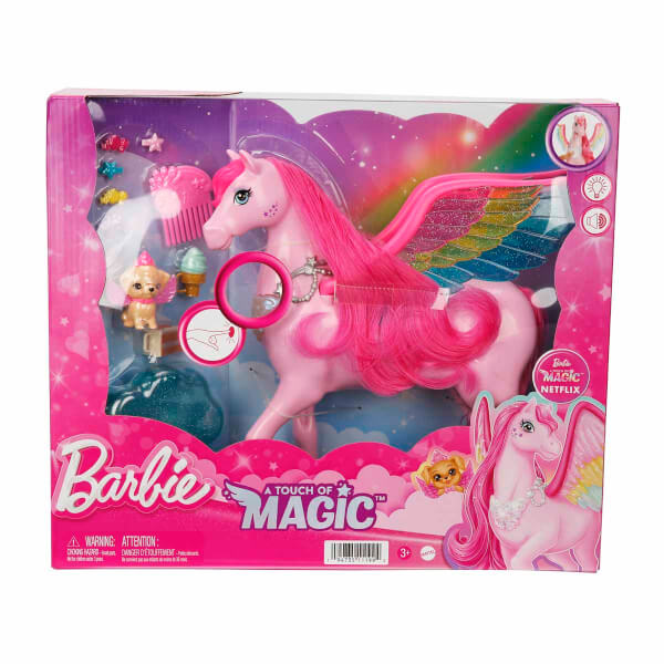 Barbie Sesli ve Işıklı Magic Pegasus ve Aksesuarları HLC40