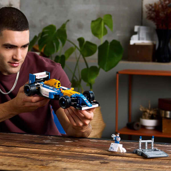 LEGO Icons Williams Racing FW14B ve Nigel Mansell 10353 - Yetişkinler için Koleksiyonluk Yaratıcı Model Yapım Seti (799 Parça)