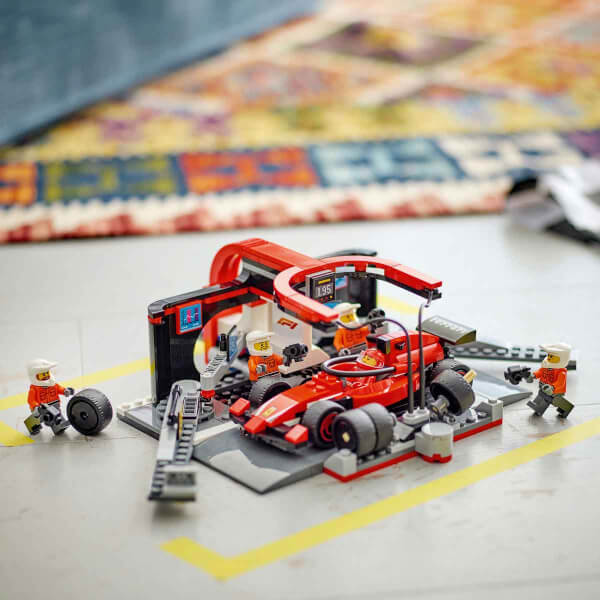 LEGO City Ferrari Arabalı F1 Pit Stop ve Pit Ekibi 60443 - 6 Yaş ve Üzeri Çocuklar için Yarış Arabası İçeren Yaratıcı Oyuncak Yapım Seti (322 Parça)