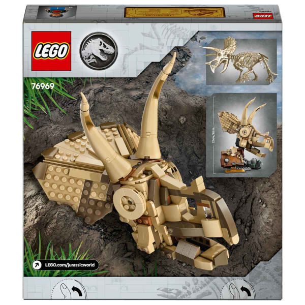 LEGO Jurassic World Dinozor Fosilleri: Triceratops Kafatası 76969 - 9 Yaş ve Üzeri Çocuklar için Yaratıcı Oyuncak Dinozor Yapım Seti (468 Parça)