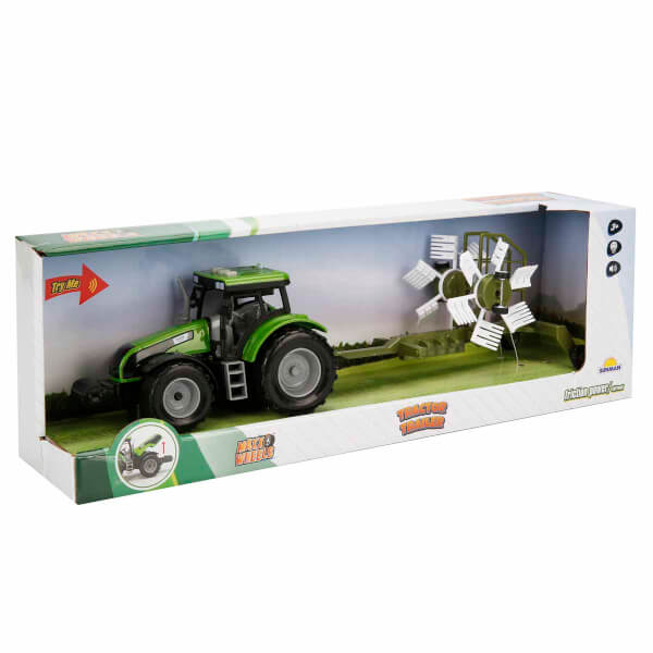 Maxx Wheels Sesli Ve Işıklı Römorklu Traktör 44 cm