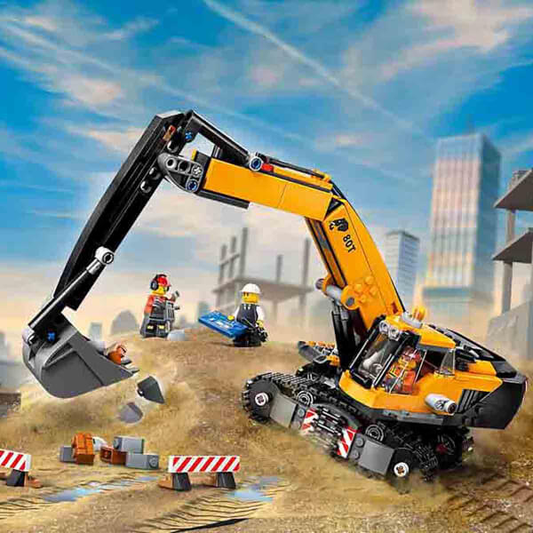 LEGO City Sarı İnşaat Ekskavatörü 60420 - 8 Yaş ve Üzeri Araçları Seven Çocuklar için Yaratıcı Oyuncak Yapım Seti (633 Parça)