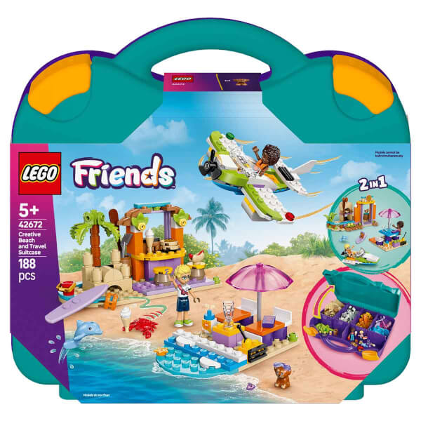 LEGO Friends Yaratıcı Plaj ve Seyahat Bavulu 42672 - 5 Yaş ve Üzeri Çocuklar için Mini Bebek İçeren Yaratıcı Oyuncak Yapım Seti (188 Parça)