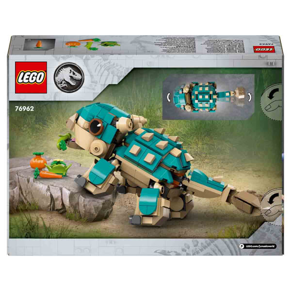 LEGO Jurassic World Yavru Bumpy: Ankylosaurus 76962 - 7 Yaş ve Üzeri  Kretase Kampı Hayranları için Yaratıcı Oyuncak Yapım Seti (358 Parça)