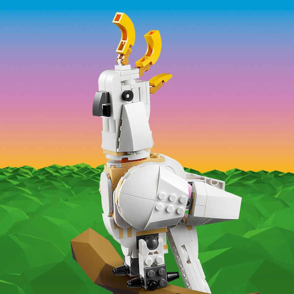 LEGO Creator 3’ü 1 Arada Beyaz Tavşan 31133 - 8 Yaş ve Üzeri Çocuklar için Kakadu Papağanı ve Beyaz Fok İçeren Yaratıcı Oyuncak Yapım Seti (258 Parça)