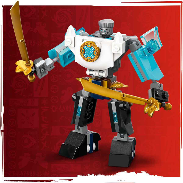 LEGO NINJAGO Zane’in Savaş Zırhı Mech’i 71827 - 6 Yaş ve Üzeri Çocuklar için 3 Minifigürlü Yaratıcı Oyuncak Yapım Seti (92 Parça)