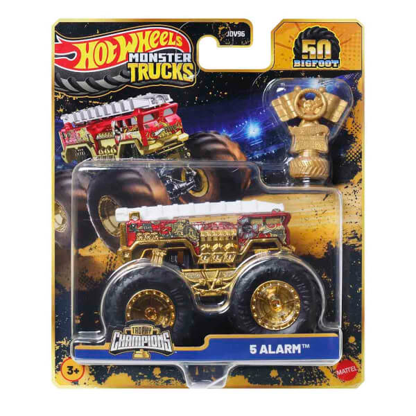 Hot Wheels Monster Trucks Bigfoot Trophy Şampiyonları Tekli Arabalar JDV96