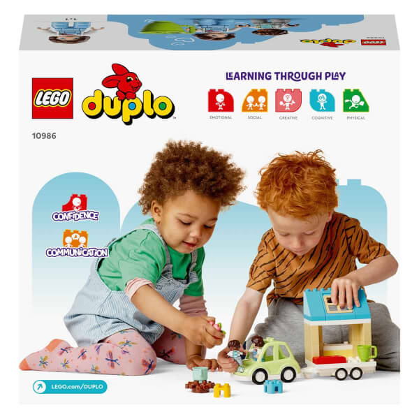 LEGO DUPLO Kasabası Tekerlekli Aile Evi 10986 2 Yaş ve Üzeri için Yaratıcı Oyuncak Yapım Seti (31 Parça)