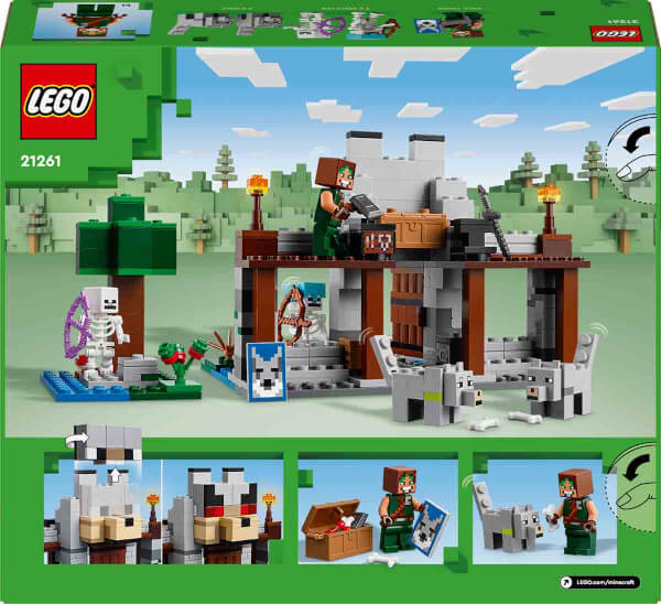 LEGO Minecraft Kurt Kalesi 21261 - 8 Yaş ve Üzeri Macera Oyunları Seven Çocuklar İçin İskelet Kaşif İçeren Yaratıcı Oyuncak Yapım Seti (312 Parça)