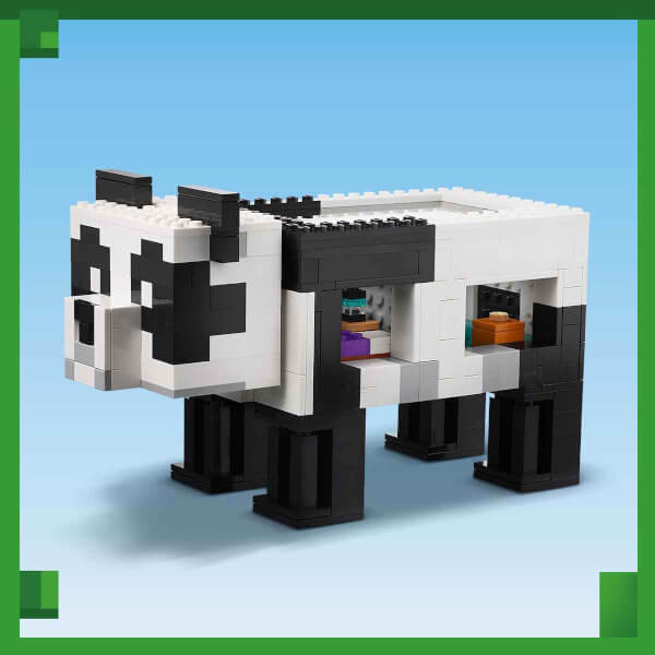 LEGO Minecraft Panda Barınağı 21245 - 8 Yaş ve Üzeri Çocuklar için Panda gibi Görünen ve Hareket Eden Oyuncak Yapım Seti (553 Parça)