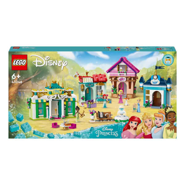 LEGO® ǀ Disney Princess: Disney Prensesi Pazar Macerası 43246 - 6 Yaş ve Üzeri Çocuklar için Tiana, Aurora, Sindirella ve Ariel Minifigürü İçeren Yaratıcı Oyuncak Yapım Seti (817 Parça)