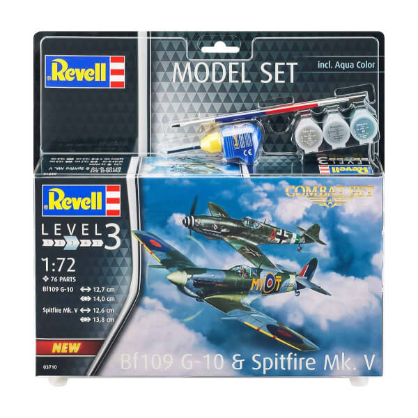 Revell 1:72 Combat Set Bf109G-10 & Spitfire Mk.V VBU63710