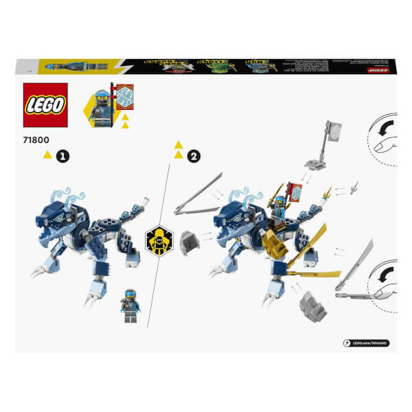 LEGO NINJAGO: Nya nın Su Ejderhası EVO 71800 6 Yaş ve Üzeri Çocuklar için Nya ve Lloyd Minifigürleri İçeren Yaratıcı Oyuncak Yapım Seti 173 Parça