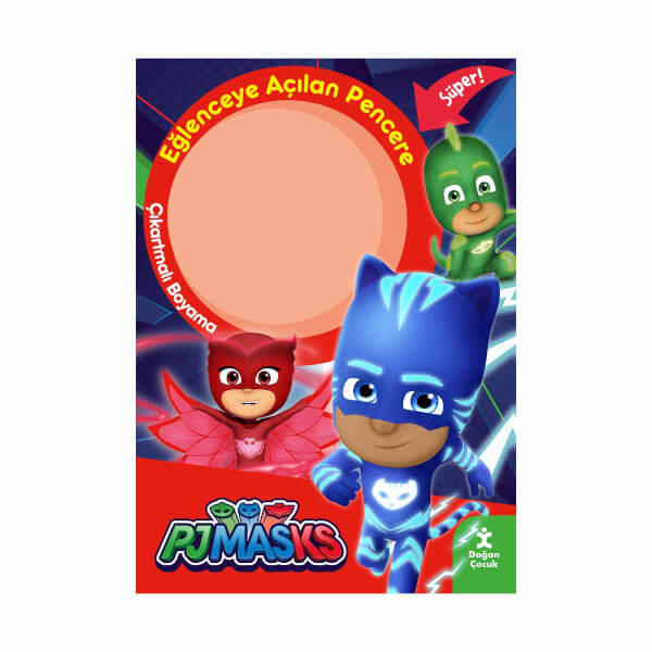 Pjmasks Eğlenceye Açılan Pencere Çıkartmalı Boyama Kitabı