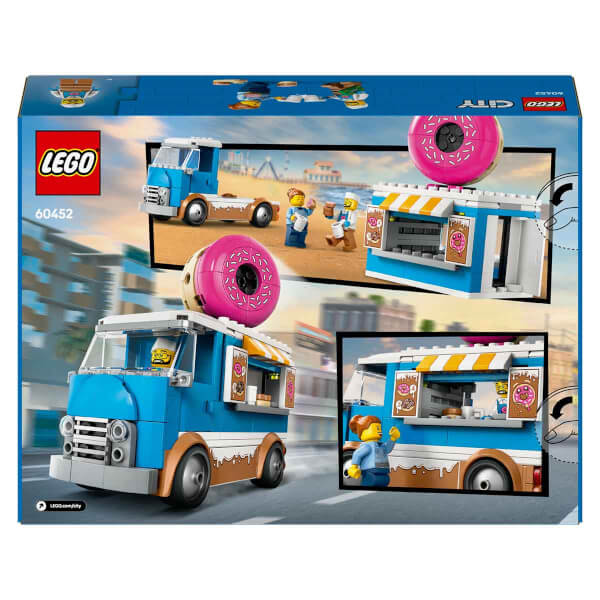 LEGO City Donut Kamyonu 60452 - 5 Yaş ve Üzeri Çocuklar için Yaratıcı Oyuncak Yapım Seti (196 Parça)