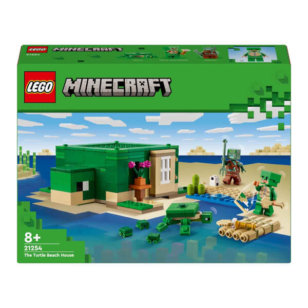 LEGO Minecraft Kaplumbağa Plaj Evi 21254 - 8 Yaş ve Üzeri Macera Oyunları Yedi Çocuk İçin 3 adet LEGO Minecraft Minifigürü İçeren Yaratıcı Oyuncak Yapım Seti (234 Parça)