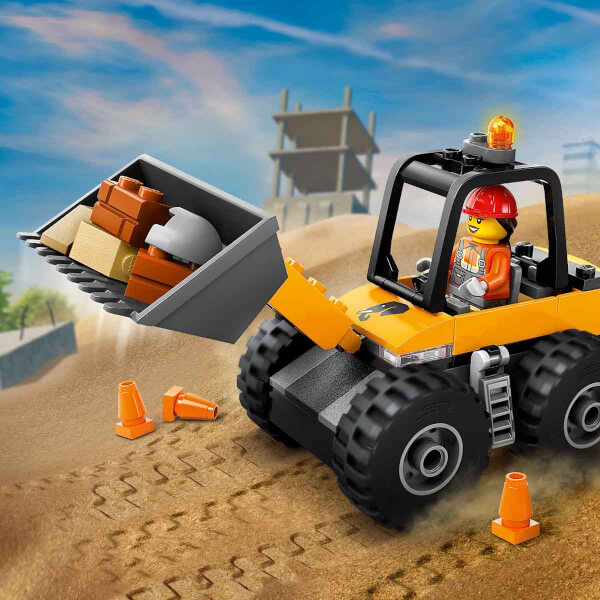 LEGO Sarı Tekerlekli İnşaat Yükleyicisi 60450 - 4 Yaş ve Üzeri Çocuklar için Yaratıcı İnşaat Aracı İçeren Oyuncak Yapım Seti (81 Parça)