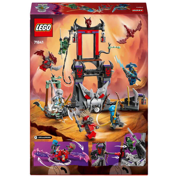 LEGO NINJAGO Ejderinsan Fırtına Köyü 71841 - 7 Yaş ve Üzeri Çocuklar için Savaş Arenası, 6 Ninja Minifigürü ve Topaç İçeren Yaratıcı Oyuncak Yapım Seti (305 Parça)