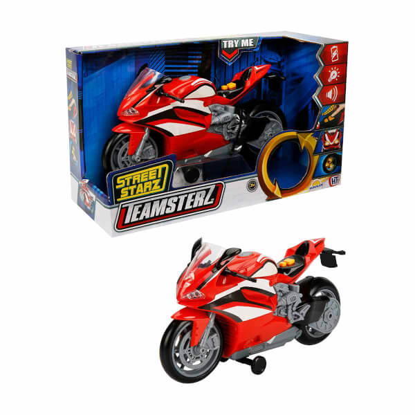 Teamsterz Sesli ve Işıklı Kırmızı Motosiklet 27 cm.