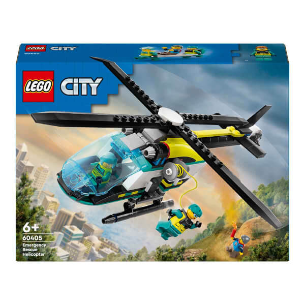 LEGO® City Acil Kurtarma Helikopteri 60405 - 6 Yaş ve Üzeri Çocuklar için Helikopter İçeren Yaratıcı Oyuncak Yapım Seti (226 Parça)