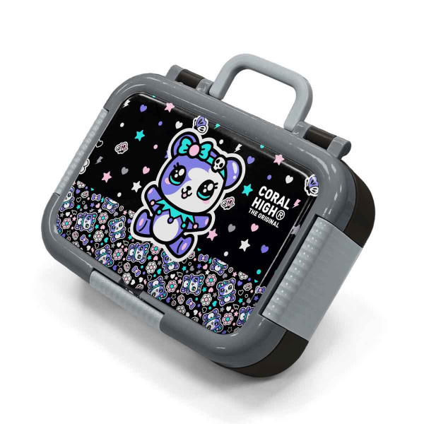 Coral High Teddy Bear Desenli Çelik Beslenme Kabı 39142