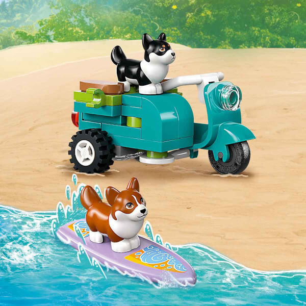 LEGO Friends Sörfçü Köpekler ve Scooter Macerası 42641 - 6 Yaş ve Üzeri Çocuklar için Mini Bebek İçeren Yaratıcı Oyuncak Yapım Seti (113 Parça)