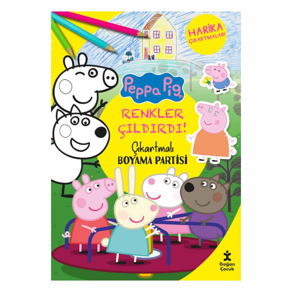 Renkler Çıldırdı - Peppa Pig Çıkartmalı Boyama Partisi