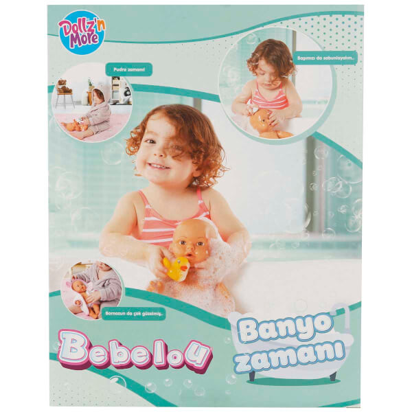 Bebelou Banyo Zamanı Bebek Seti 35 cm