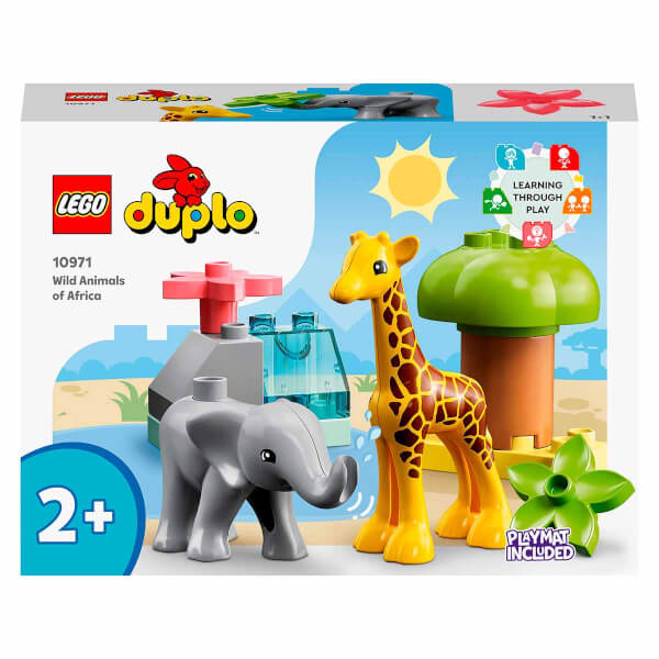 LEGO DUPLO Vahşi Afrika Hayvanları 10971 - 2 Yaş ve Üzeri Çocuklar için Safari Hayvanları Oyuncak Yapım Seti (10 Parça)