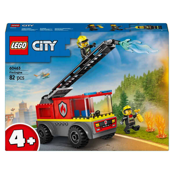 LEGO City Merdivenli İtfaiye Kamyonu 60463 - 4 Yaş ve Üzeri Çocuklar için Yaratıcı Oyuncak Yapım Seti (82 Parça)