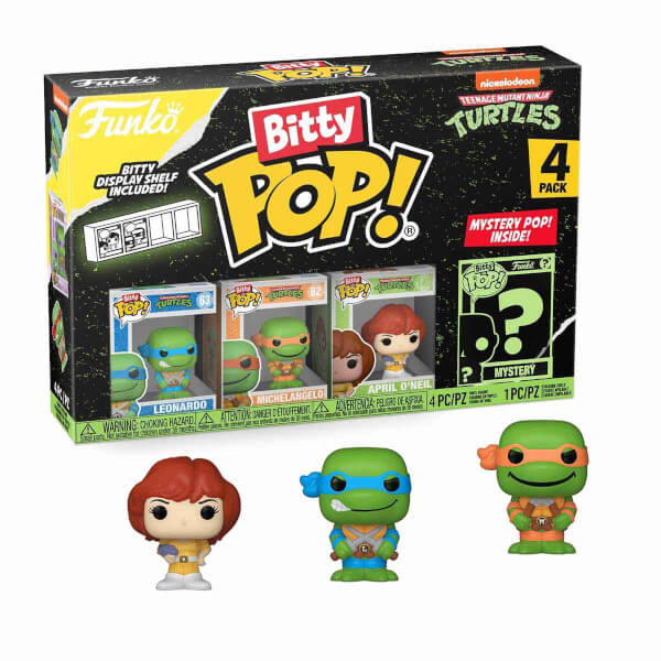 Funko Bitty Pop: Teenage Mutant Ninja Turtles Leonardo 4'lü Sürpriz Figür Seti 