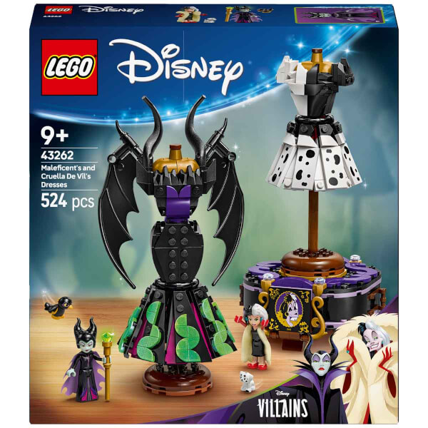 LEGO Disney Kötüleri Malefiz'in ve Cruella De Vil'in Elbiseleri 43262 - 9 Yaş ve Üzeri Çocuklar için Yaratıcı Oyuncak Yapım Seti (524 Parça)