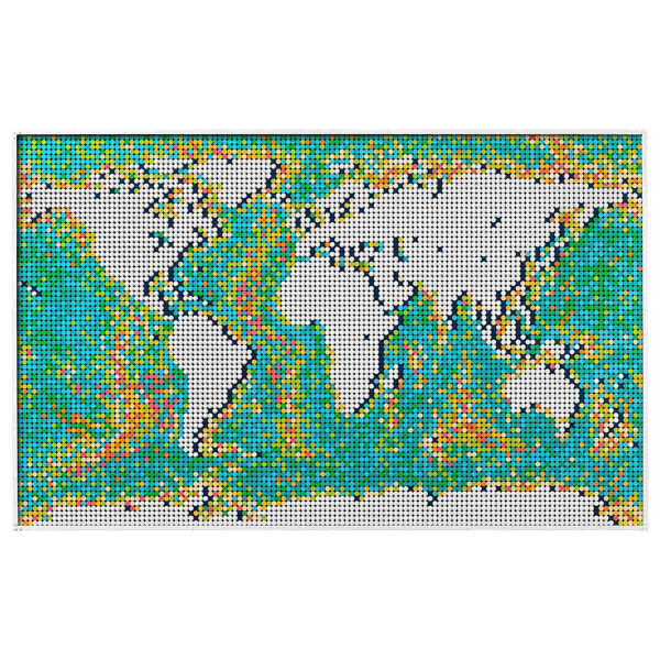 LEGO® Art Dünya Haritası 31203 Yapım Seti; Proje ve Harita Tutkunları için Anlamlı, Koleksiyonluk bir Duvar Resmi (11.695 Parça)