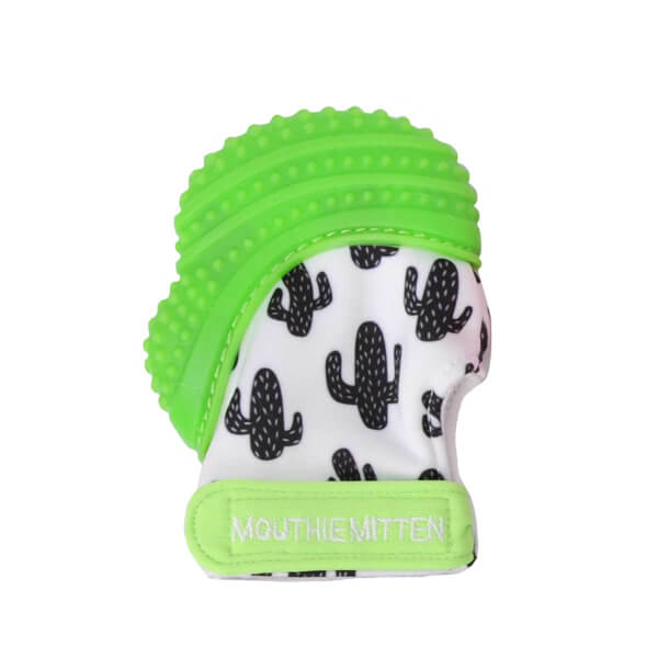 Mouthie Mitten Diş Kaşıyıcı Kaktüs Desenli Yeşil Eldiven 