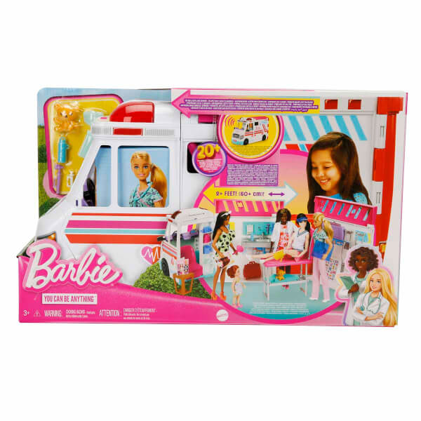 Barbie Dönüşen Ambulans ve Klinik Oyun Seti HKT79