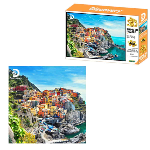 Prime 3D 300 Parça 3D Puzzle: Manarola Puzzle 