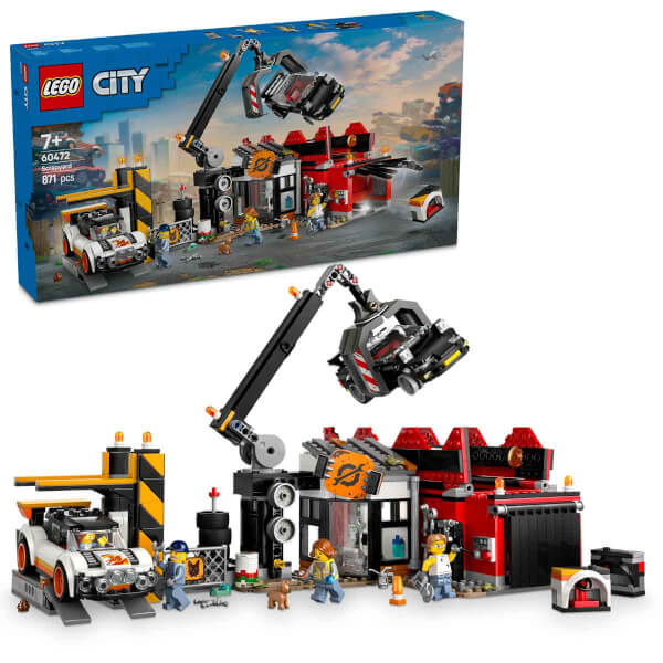 LEGO City Hurdalık ve Arabalar 60472 - 7 Yaş ve Üzeri Çocuklar için Yaratıcı Oyuncak Yapım Seti (871 Parça)