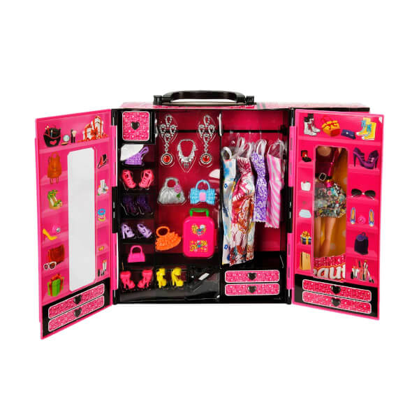 Beauty Fashion Star Bebeğim ve Çantalı Elbise Gardrobu