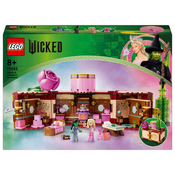 LEGO Wicked Glinda ve Elphaba’nın Yurdu 75683 - 8 Yaş ve Üzeri Çocuklar için 2 Mini Bebek İçeren Fantastik Oyuncak Yapım Seti (740 Parça)