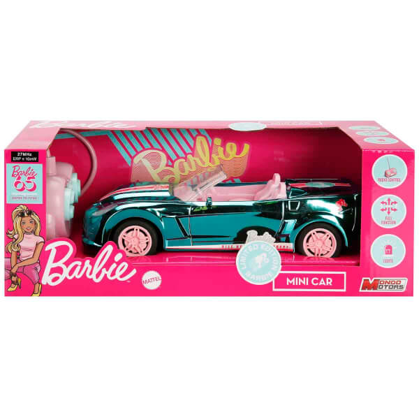 Barbie 65. Yıl Dönümü Işıklı Uzaktan Kumandalı Mini Rüya Arabası