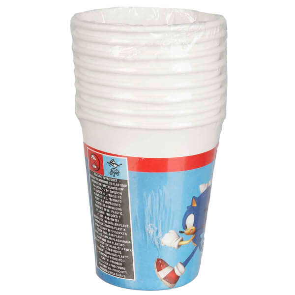 Sonic Speed Desenli Karton Bardak 8’li 200 ml